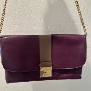 Authentic Marc Jacobs purple and gray handbag with gold hardware